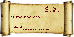 Sugár Mariann névjegykártya